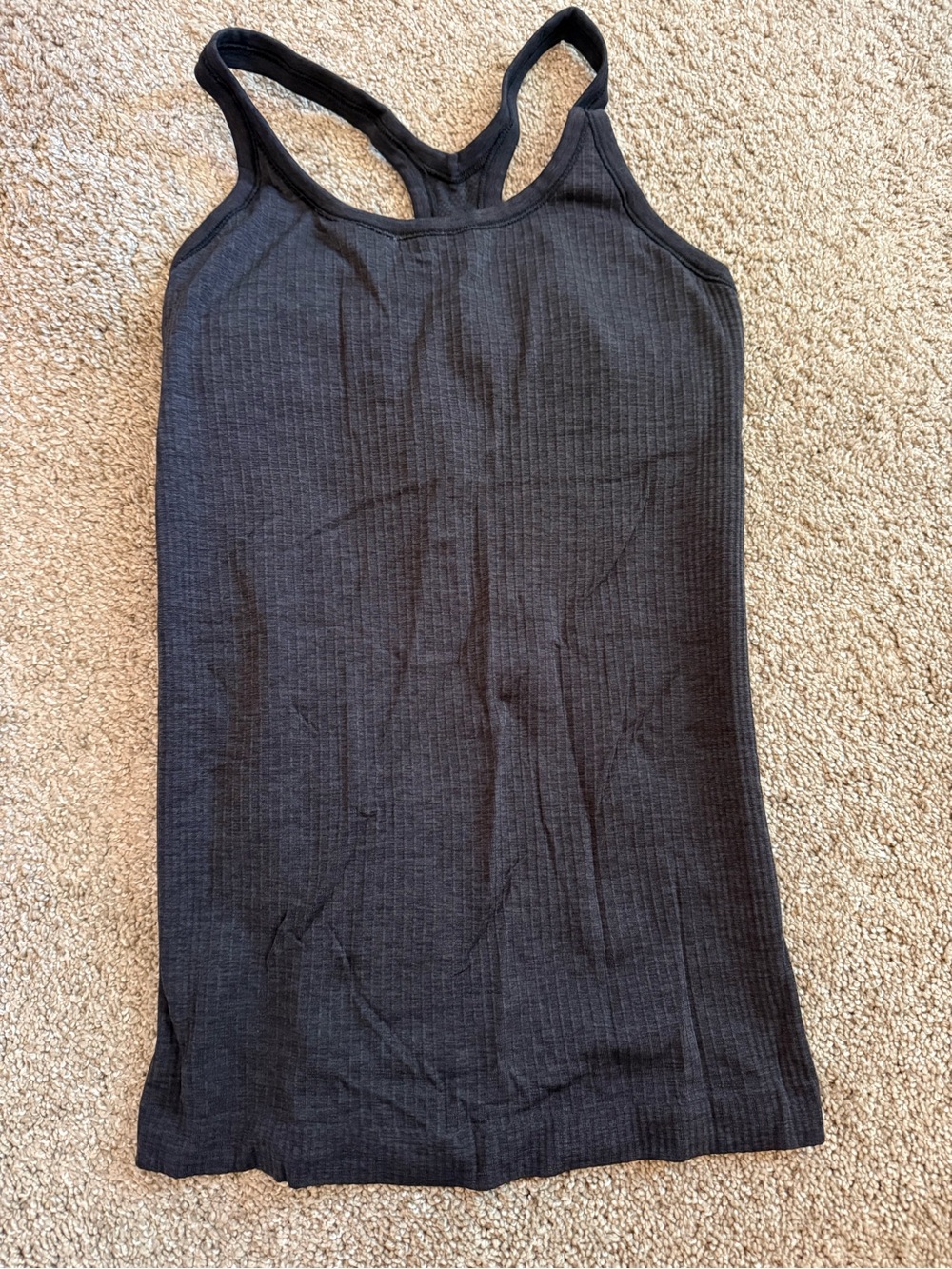 lululemon athletica Black Ribbed Racerback Tank